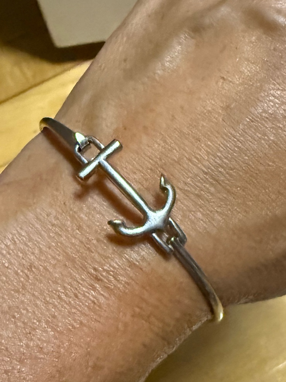Silver color Anchor Cuff Bracelet